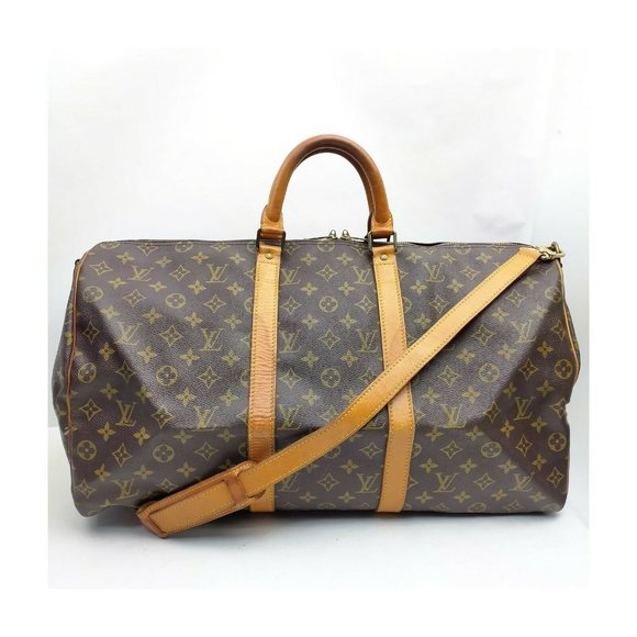 Louis Vuitton Handbags - Louis Vuitton LV Boston Bag Keepall Bandouliere 50 Browns Monogram